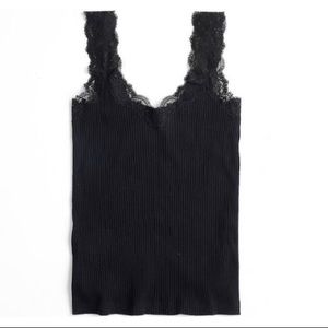 J crew lace rib tank